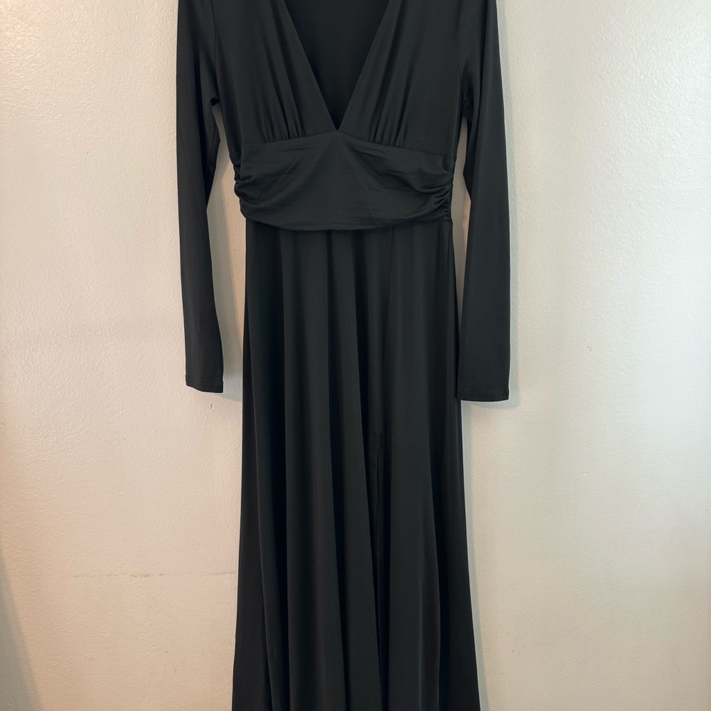 Elegant Black Long Sleeve Dress